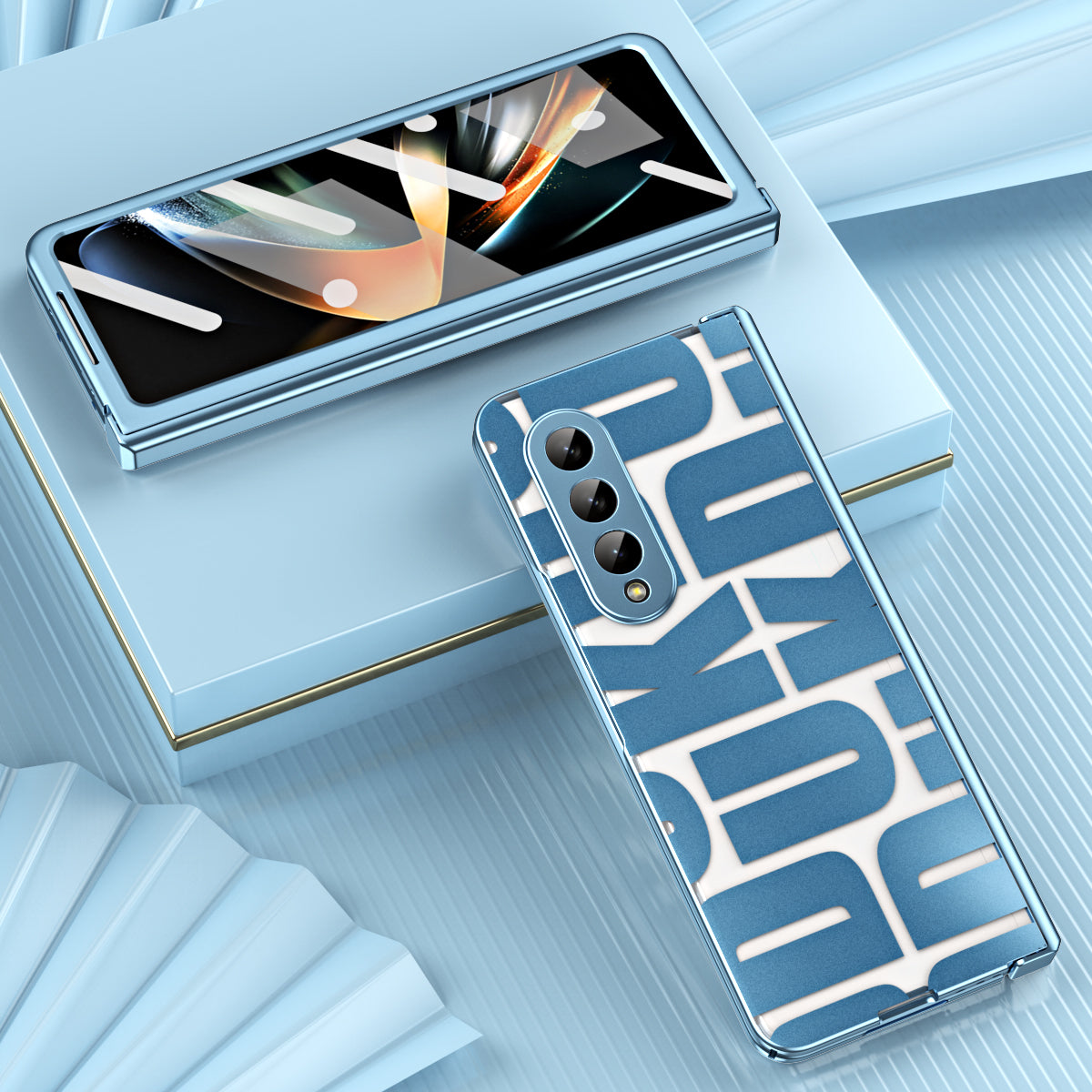 Slankt etui til Samsung Galaxy Z Fold4 5G beskyttende telefonetui PC-telefonskal med hærdet glas forskærmsfilm Slankt etui til Samsung Galaxy Z Fold4 5G beskyttende telefonetui PC-telefonskal med hærdet glas forskærmsfilm